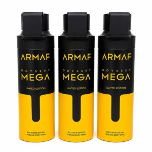 3 Armaf Odyssey Mega Body Spray / Desodorante 200 ml